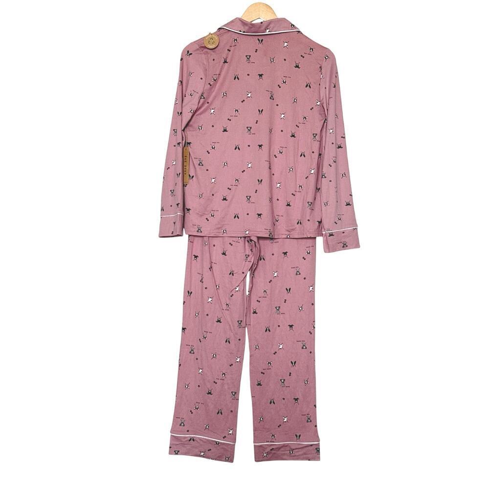 Rae Dunn PJ’s with Pocket Lila’s Dogs and Paws Size Small New With Tags - Picture 2 of 12